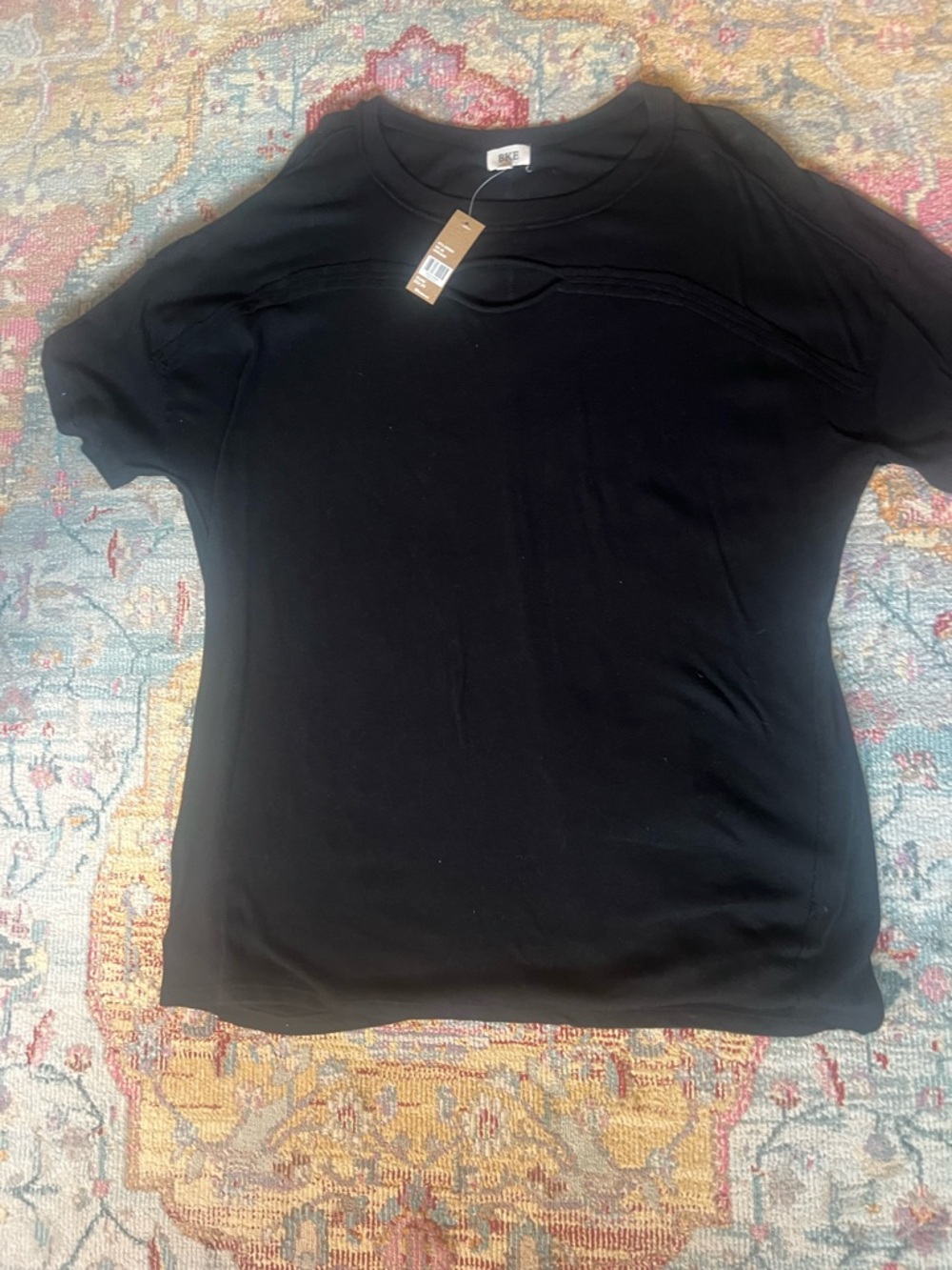 BKE Black Short Sleeve Women's Top